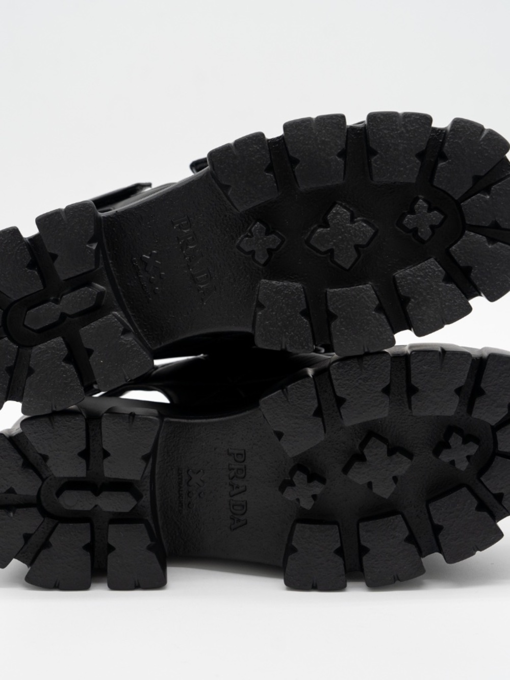 Prada Women's Monolith Nappa Leather Black Sandals Quilted size 40 eu 10 US - Picture 6 of 12